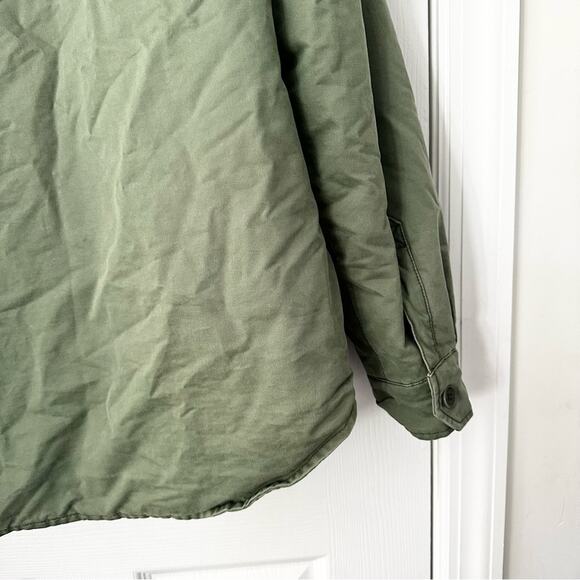 Zadig & Voltaire Military Green Troyh Mili Shearling Lined Utility Jacket Medium - Picture 12 of 15